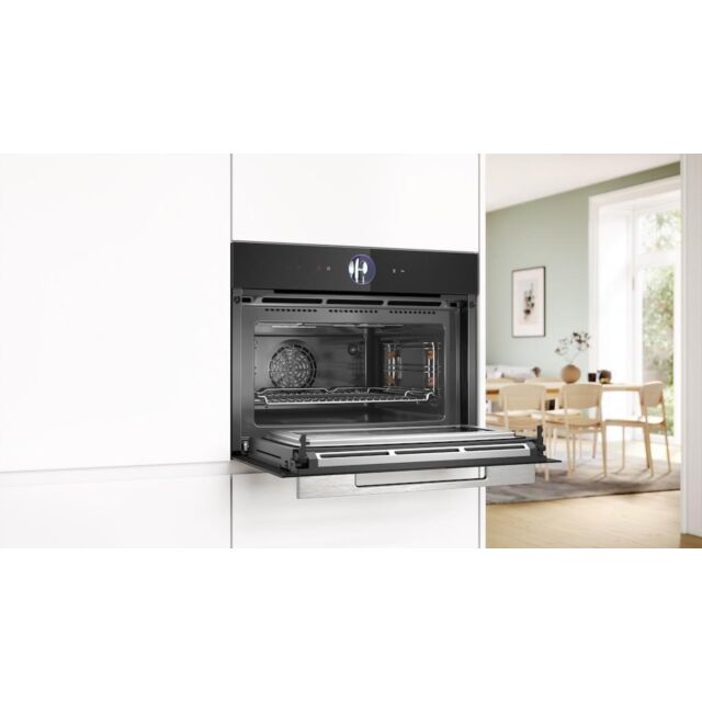 Bosch CMG7761B1B, Built-in compact oven with microwave function