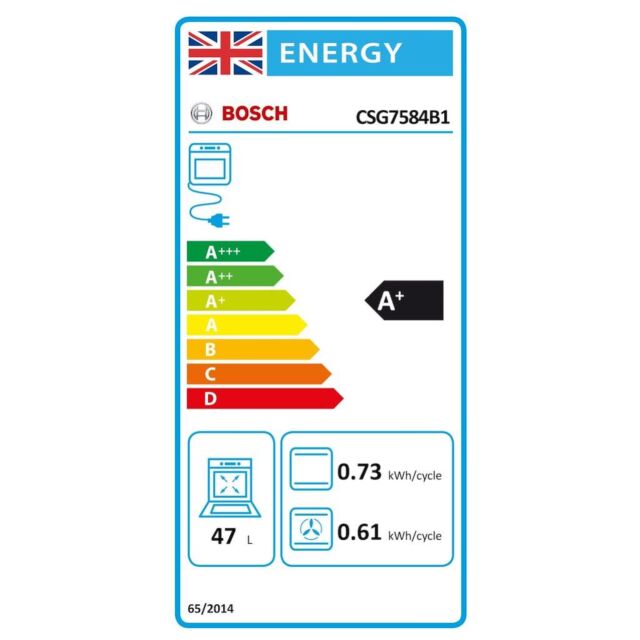 Bosch CSG7584B1, Built-in compact oven with steam function