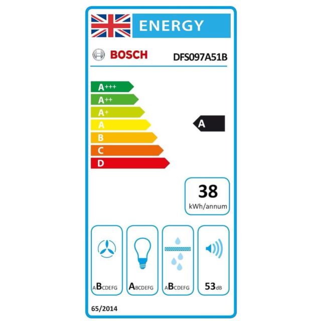 Bosch DFS097A51B, Telescopic cooker hood