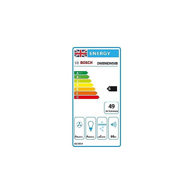 Bosch DWB96DM50B, Wall-mounted cooker hood