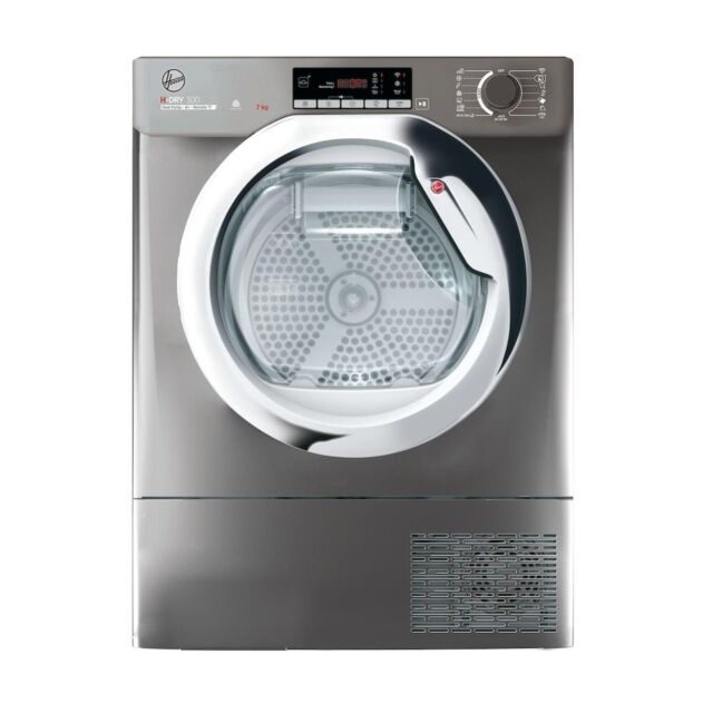 Hoover BATD H7A1TCER-80 H-DRY 300 PRO Integrated 7kg Heat Pump Tumble Dryer - A+ Energy Rated - Anthracite