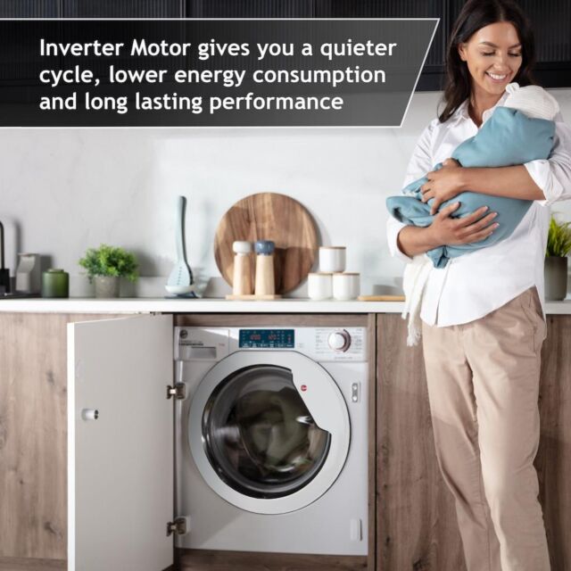 Hoover HBDOS 695TAME-80 H-WASH&DRY 300 PRO Integrated Washer Dryer, 9/5kg Capacity, 1600rpm, D/A Energy Rated - White