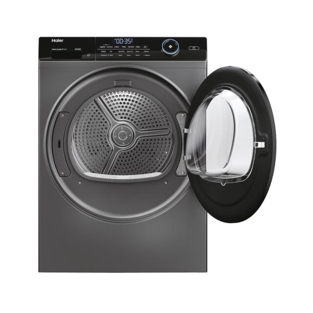Haier HD90-A3959S I Pro Series 5 9kg Heat Pump Tumble Dryer - A+++ Energy Rated - Graphite