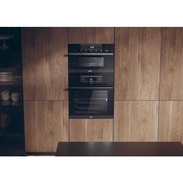 Haier HWO38MG6HXBD/UK Built-In Combination Microwave Oven - Black