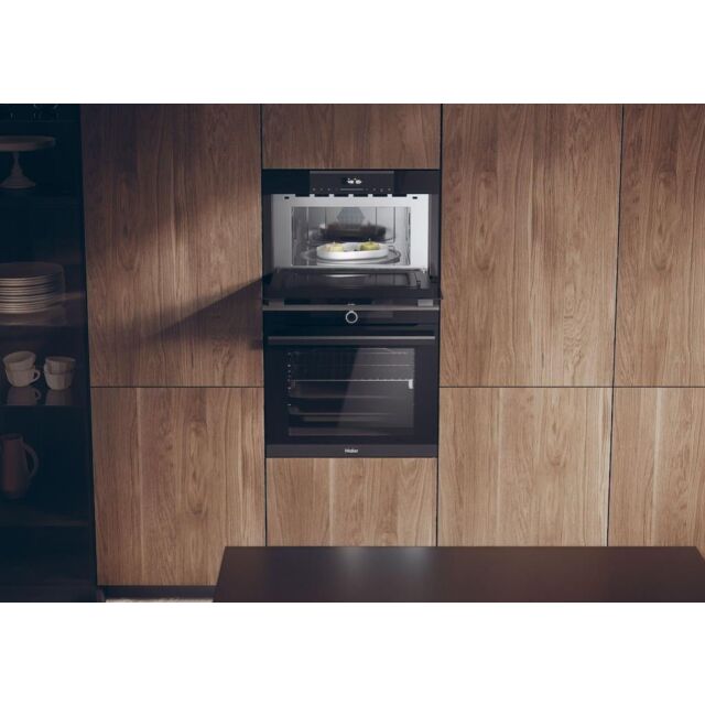 Haier HWO38MG6HXBD/UK Built-In Combination Microwave Oven - Black