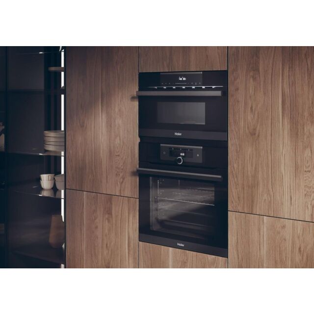 Haier HWO38MG6HXBD/UK Built-In Combination Microwave Oven - Black