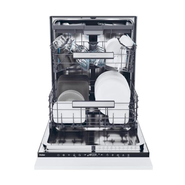 Haier XS 6B4S3FSB-80 Integrated 60cm Dishwasher with 16 Place Settings and WiFi