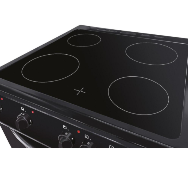 Statesman 60cm Double Oven Electric Ceramic Cooker - Black