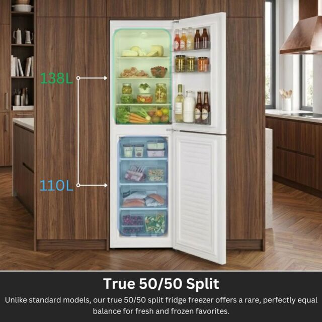 Teknix STF1725W 50/50 Fridge Freezer Static - White