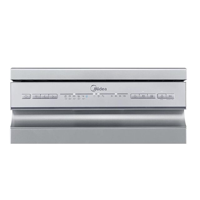 Midea MDWEF1034C(S)-WG-UK 10 Place Setting Freestanding Slimline 45cm Dishwasher - Silver