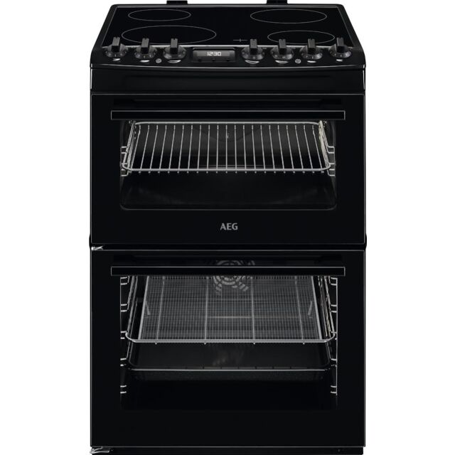 AEG CCX6740ACB Ceramic Electric Cooker with Double Oven
