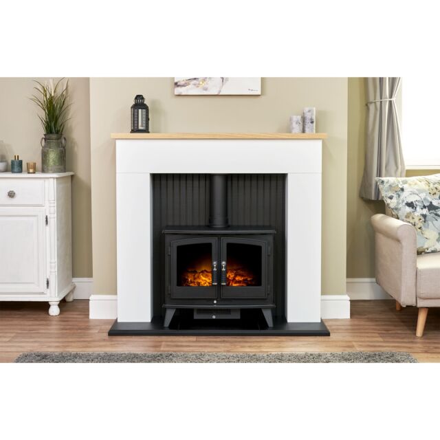 Innsbruck 45' white, black and oak effect.