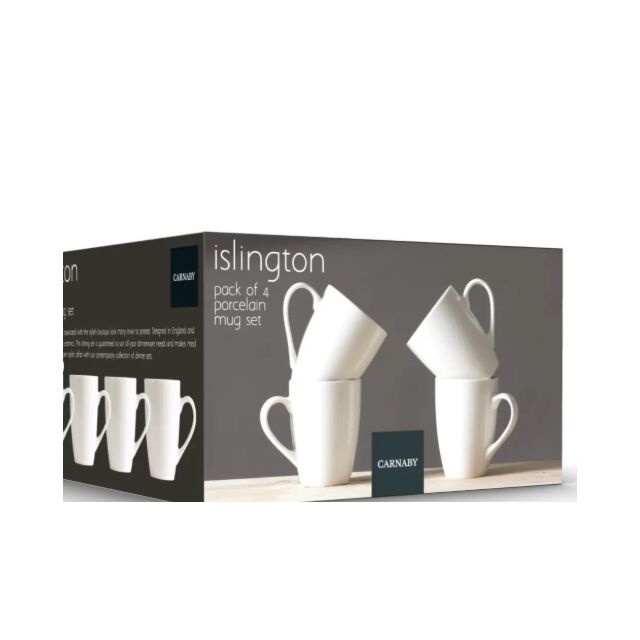 Carnaby CRM1460GE Islington 4 Piece Porcelain Mug Set