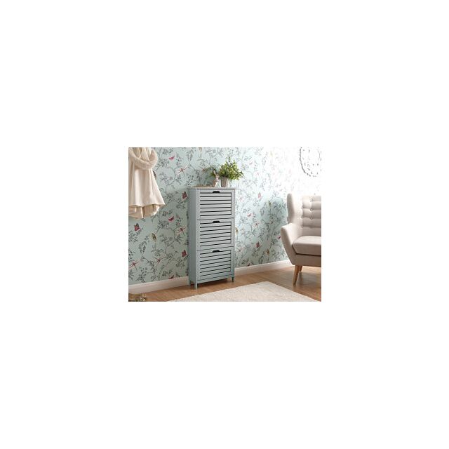 GFW BGN3TSGRY BERGEN THREE TIER SHOE CABINET GREY