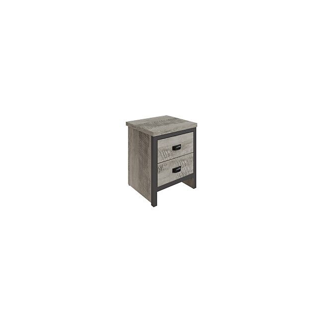 GFW BOS2B2GRY BOSTON 2 DRAWER BEDSIDE TABLE PAIR GREY