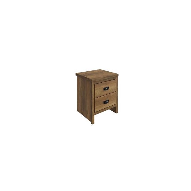 GFW BOS2BSKNO BOSTON 2 DRAWER BEDSIDE TABLE KNOTTY OAK