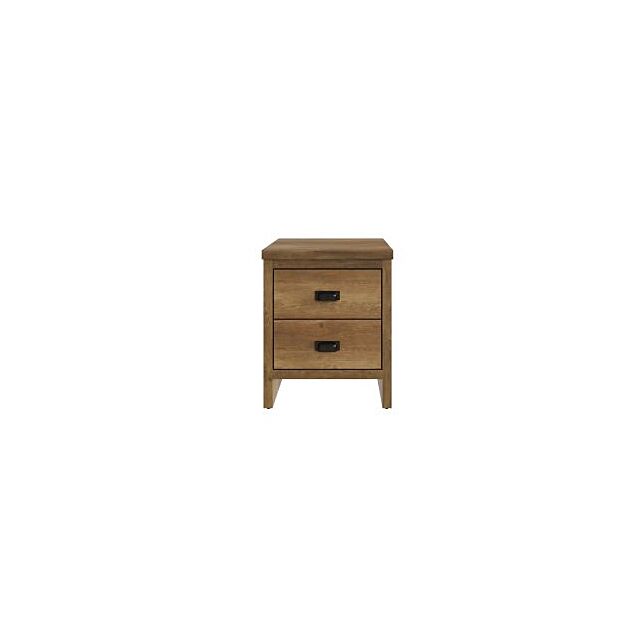 GFW BOS2BSKNO BOSTON 2 DRAWER BEDSIDE TABLE KNOTTY OAK