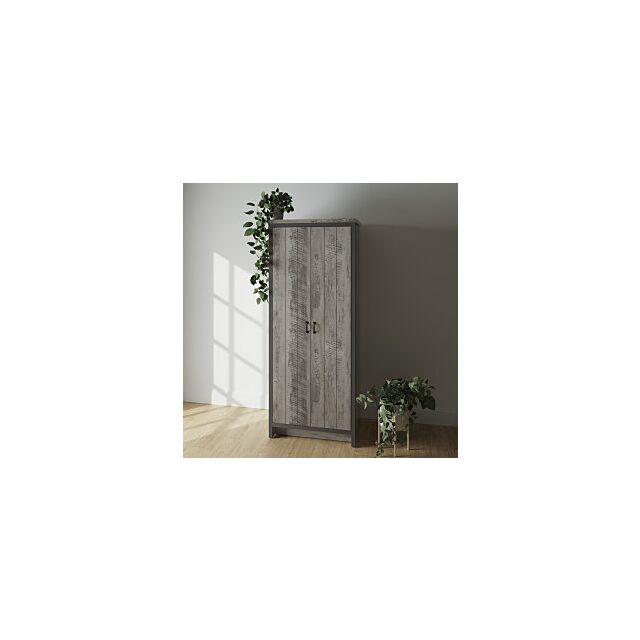 GFW BOS2DWGRY BOSTON 2 DOOR WARDROBE GREY