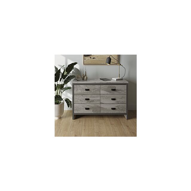 GFW BOS33CGRY BOSTON 3+3 DRAWER CHEST GREY