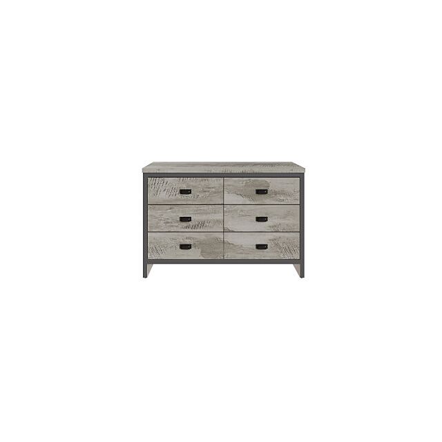 GFW BOS33CGRY BOSTON 3+3 DRAWER CHEST GREY