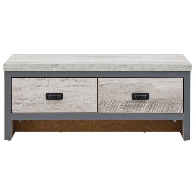 GFW BOSCFTGRY BOSTON 2 DRAWER COFFEE TABLE GREY