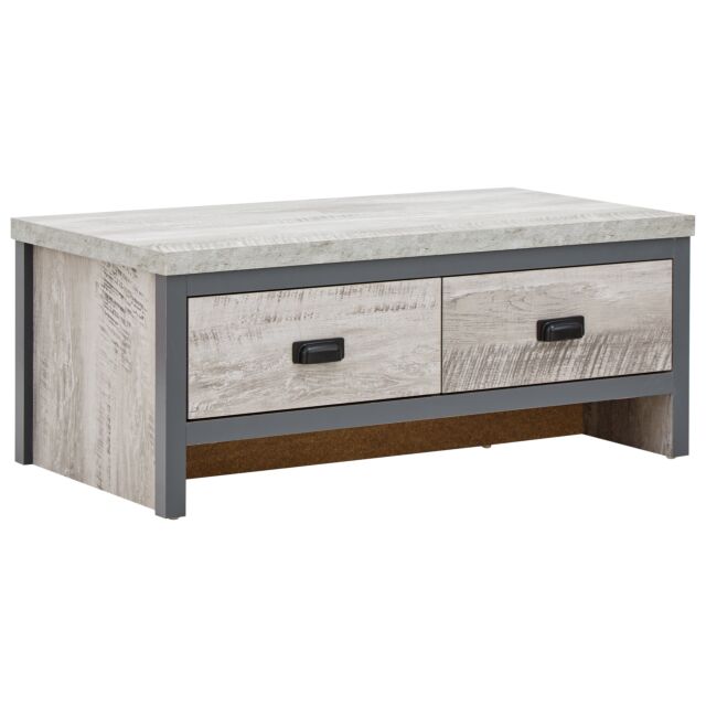 GFW BOSCFTGRY BOSTON 2 DRAWER COFFEE TABLE GREY