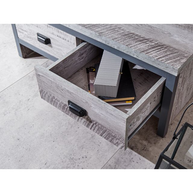 GFW BOSCFTGRY BOSTON 2 DRAWER COFFEE TABLE GREY
