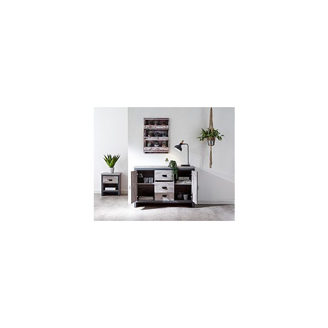 GFW BOSSIDGRY BOSTON 2 DOOR 3 DRAWER SIDEBOARD GREY