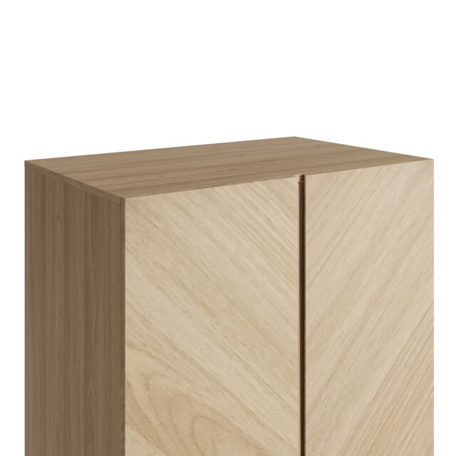 GFW CAT21WOAK CATANIA 2 DOOR 1 DRAWER WARDROBE EURO OAK