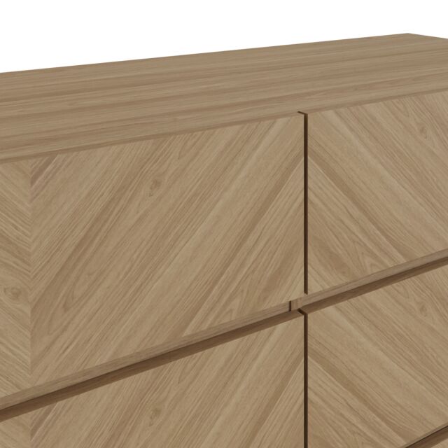 GFW CAT33COAK CATANIA 3+3 DRAWER CHEST EURO OAK
