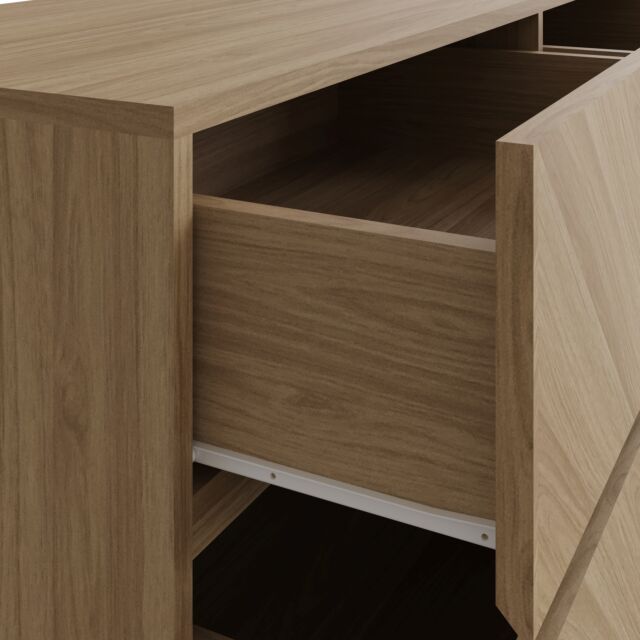 GFW CAT33COAK CATANIA 3+3 DRAWER CHEST EURO OAK