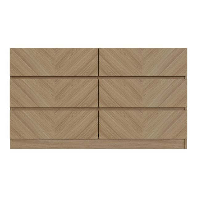 GFW CAT33COAK CATANIA 3+3 DRAWER CHEST EURO OAK
