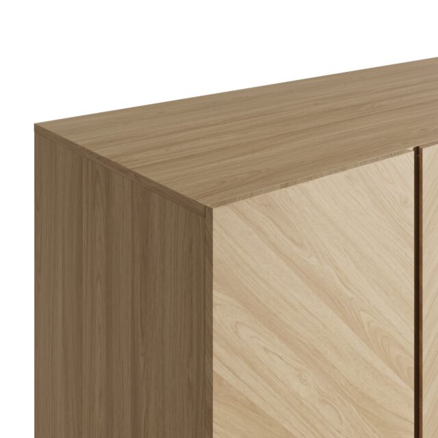 GFW CAT34WOAK CATANIA 3 DOOR 4 DRAWER WARDROBE EURO OAK