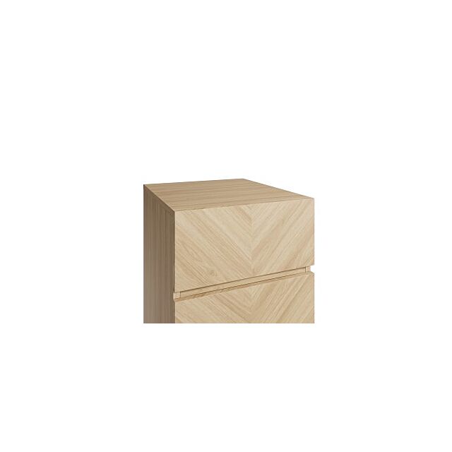 GFW CAT3BSOAK CATANIA 3 DRAWER BEDSIDE TABLE EURO OAK