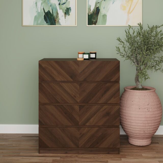 GFW CAT4DCWAL CATANIA 4 DRAWER CHEST ROYAL WALNUT