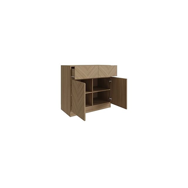 GFW CATCSBOAK CATANIA COMPACT SIDEBOARD EURO OAK