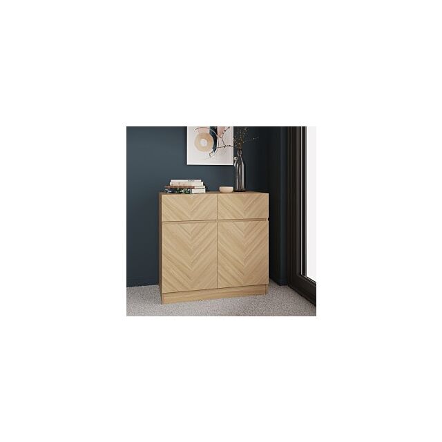 GFW CATCSBOAK CATANIA COMPACT SIDEBOARD EURO OAK