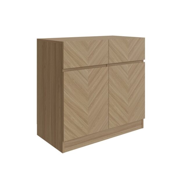 GFW CATCSBOAK CATANIA COMPACT SIDEBOARD EURO OAK