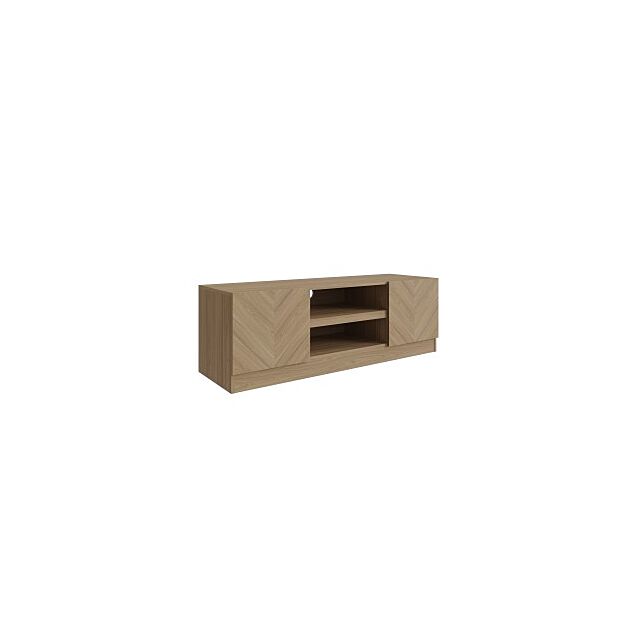 GFW CATTVUOAK CATANIA 2 DOOR TV UNIT EURO OAK