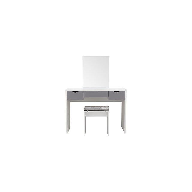 GFW ELIDRSWHT ELIZABETH DRESSING TABLE SET WHITE + GREY