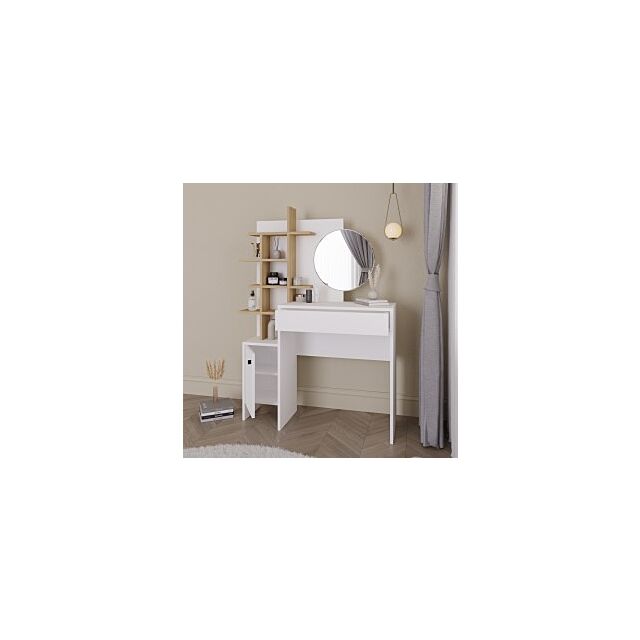 GFW FRJDRTWHO FREYJA DRESSING TABLE WHITE/OAK