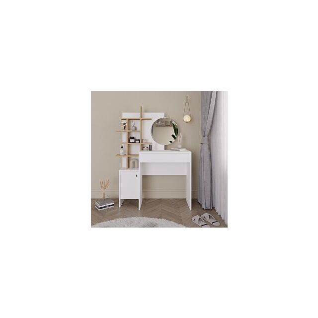 GFW FRJDRTWHO FREYJA DRESSING TABLE WHITE/OAK