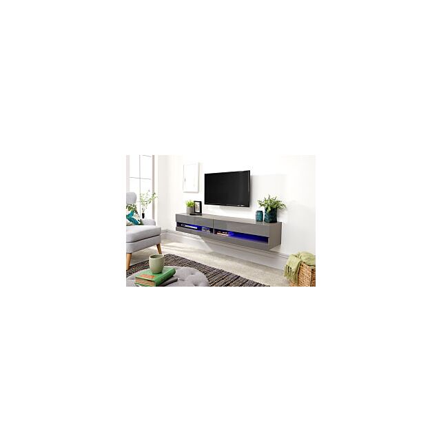 GFW GAL150GGG GALICIA 150CM WALL TV UNIT WITH LED GREY