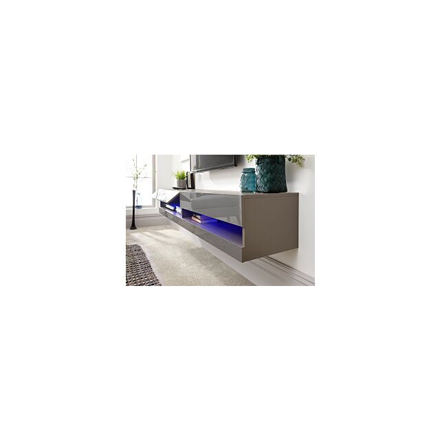 GFW GAL150GGG GALICIA 150CM WALL TV UNIT WITH LED GREY