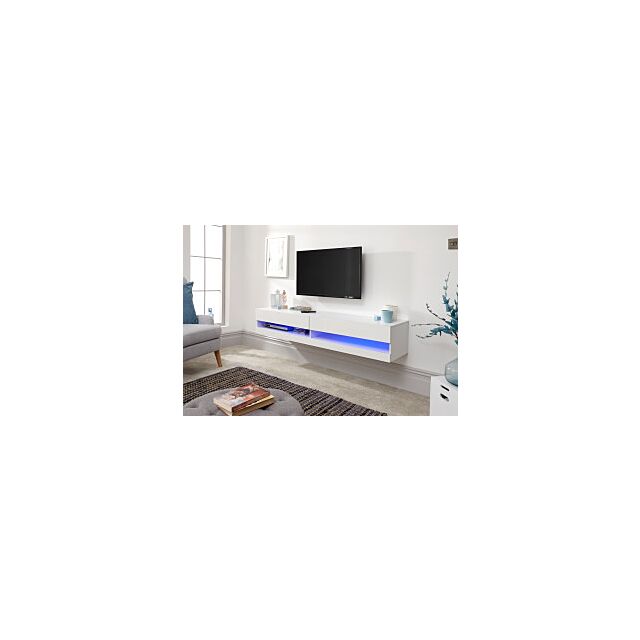 GFW GAL180WWG GALICIA 180CM WALL TV UNIT WITH LED WHITE