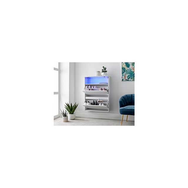 GFW GALHSCWWG GALICIA WALL HANGING TWO TIER SHOE CABINET WHITE