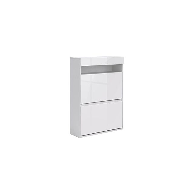 GFW GALHSCWWG GALICIA WALL HANGING TWO TIER SHOE CABINET WHITE