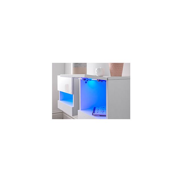 GFW GALWHBWWG GALICIA PAIR OF WALL HANGING BEDSIDE TABLES WHITE