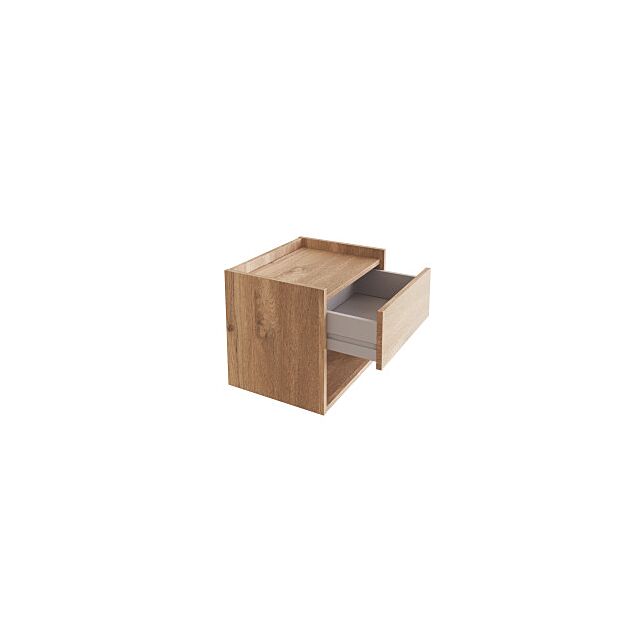 GFW HARWMBOAK HARMONY WALL MOUNTED PAIR OF BEDSIDE TABLES OAK