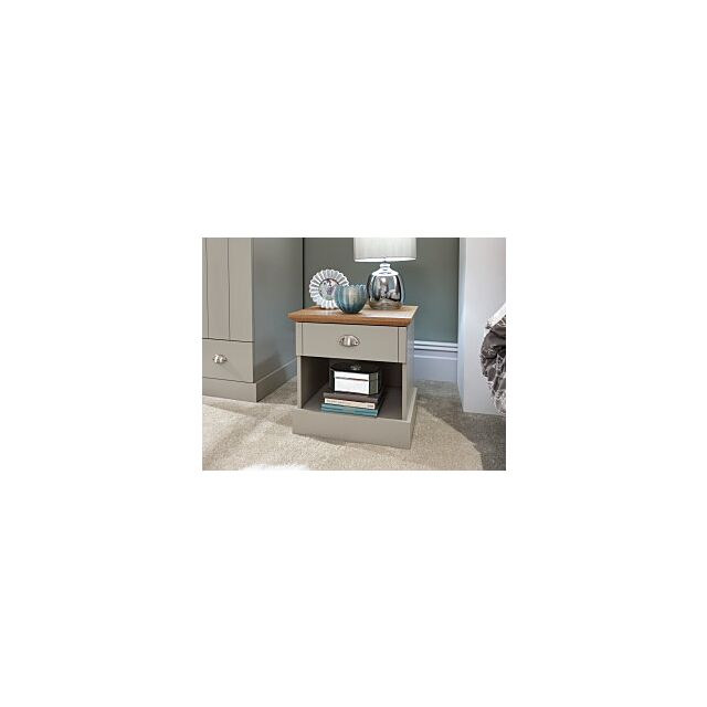 GFW KEN1BSGRY KENDAL 1 DRAWER BEDSIDE GREY